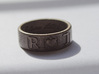 R + J Ring 3d printed Antique Bronze Matte