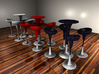 Egg Barstool Set (scale 1:24) 3d printed Color preview
