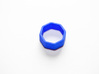 Poly8 Ring 3d printed Poly8 Ring in Blue Strong & Flexible