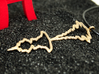 Japanese "I Love You" Sound Wave Pendant 3d printed Pendant in Raw Bronze with Pocket Torii in Background