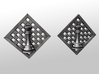 Chess Earrings - King 3d printed 