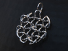 Woven pendant 3d printed Pendant in Premium silver