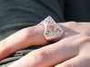 Sierpinski Pyramid Ring (feminine version) size 9 3d printed 