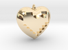 8-bit Heart in Heart Pendant 3d printed 