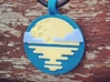 'Moonrise with Clouds' Pendant in Sandstone 3d printed 