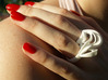 Ribbon Double Ring 6/7  3d printed White