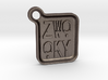 ZWOOKY Keyring LOGO 14 4cm 5mm rounded 3d printed 