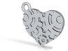 Gear Heart Steampunk Charm/Pendant 3d printed 