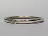 Secret Hidden Heart Ring (Size 7) 3d printed Polished silver closeup!