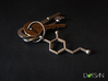 Dopamine Keychain Stainless Steel 3d printed 