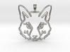 FOX TOTEM Designer Symbol Jewelry Pendant 3d printed 