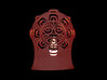 Northwest Design Sun Mask Tea Light Holder - Tall 3d printed Sun Mask Tealkight front view in red