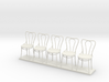 Miniature 1:24 Bentwood Camel Back Chairs (5) 3d printed 