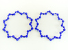Molecule Big Hoop Earrings 60mm 3d printed Molecule Big Hoop Earrings 60mm printed in Blue Strong & Flexible Polished.