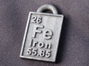 Iron Periodic Table Pendant 3d printed The Iron Pendant Printed In Steel!
