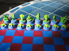Sea Chess Pieces - Small 3d printed Blue/green pieces