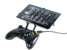 Controller mount for Xbox 360 & Lenovo A10-70 A760 3d printed Front View - A Nexus 7 and a black Xbox 360 controller