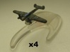 Messerschmitt Bf 110 1:900 x4 3d printed Comes unpainted with out stand. Set of 4 planes.