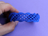 Twist Cuff (Size M)  3d printed Printed in Blue Strong & Flexible Polished Plastic