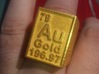 Gold Periodic Table Statement Ring Size 10 3d printed This Statement Peice Printed In Polished Gold Steel.