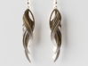 Feather Earrings 3d printed 14K Gold