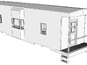 NS Caboose parts for 40' box car -  O scale 3d printed 