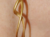 Earring: Twisted loop - 5 cm 3d printed earring with findings (not included)