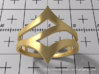 Ring Model C - Size 6 - Gold 3d printed 