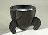 Rocket coffee mug 3d printed The mug in black.  Photo by Rob Singh-Latulipe (www.robsinghlatulipe.com)