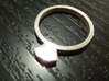 Diamond Ring (Size 7.25~7.75) 3d printed Polished Silver