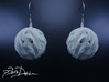 Globe Wave Earrings / Fireball Handmade Earrings 3d printed 