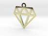 Diamond Lines Necklace Pendant 3d printed 