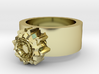 Steampunk ring 3d printed 
