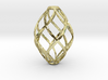 Zonohedron Pendant or Earring 3d printed 
