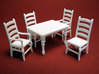 1:48 Farmhouse Table & Chairs 3d printed 