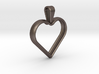 Simple heart pendant 3d printed 