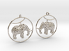 Elephant Earring 3d printed 