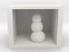 snowman in shadow box 3d printed 