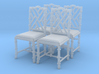 1:43 Chinese Chippendale Chair - Set of 4 3d printed 