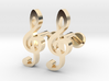 Treble Clef Cufflinks 3d printed 