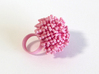 Dandy Ring 3d printed White nylon custom dyed pale pink.