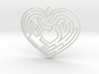 Heart Maze-shaped Pendant 4 3d printed 