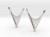 Parabolic Suspension Earrings 3d printed 