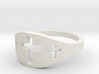 Cross Trio Ring Size 7 3d printed 