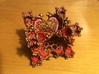 Red Fractal Flake 3d printed Manually painted model