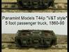 T44p x8 N scale 1860-90 "V&T style" 5' pass trucks 3d printed 