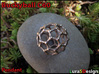 Buckyball C60 Pendant 3d printed Stainless Steel