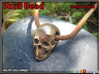 Human Skull Bead - double pack 3d printed stainless steel print