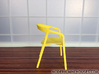 Modern Designer Chair #2 1:12 scale  3d printed Yellow Strong & Flexible Polished