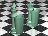 King & Queen Chess Pieces Shot Glasses-44mL/1.5oz 3d printed Gloss Celadon Green  Porcelain